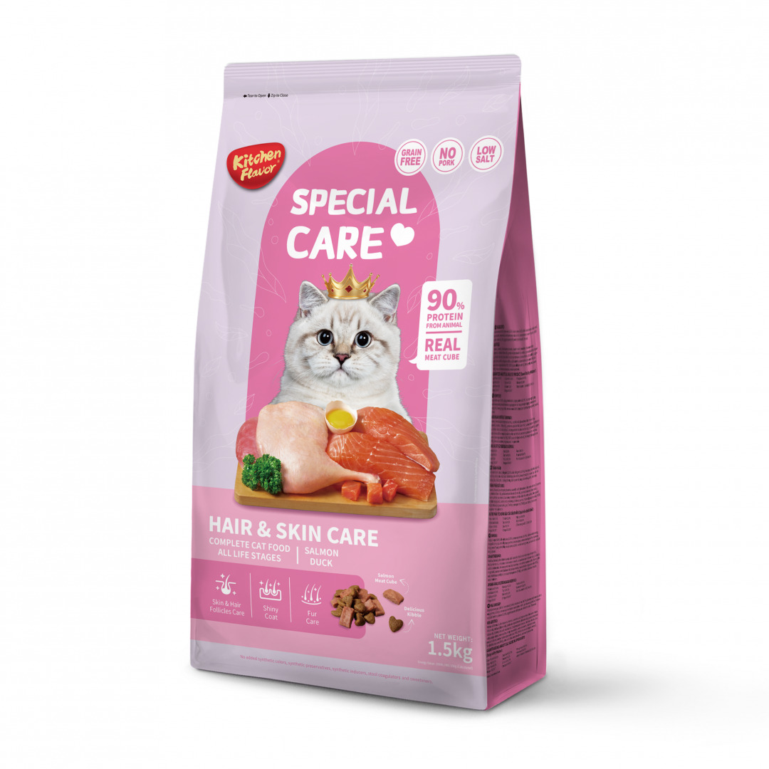 Kitchen Flavor Special Care Hair & Skin Care Complete Cat Food for All Life Stages 1.5kg
