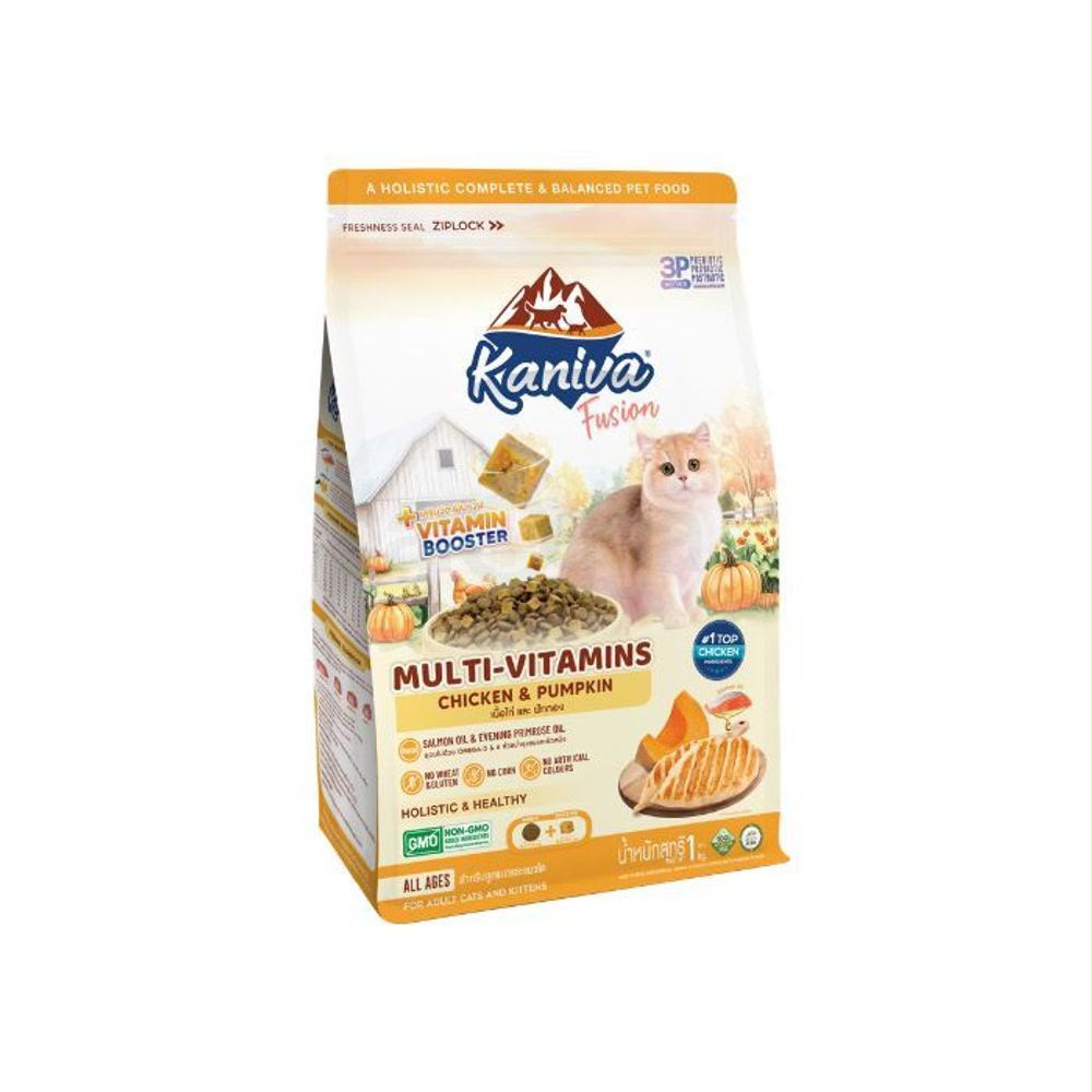 Kaniva Fusion Multivitamins Chicken & Pumpkin for Adult & kitten 1kg