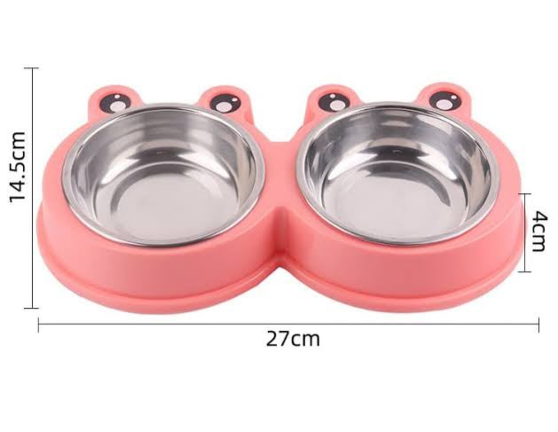 stainless steel pet double bowl for cats and dog